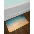 thumbnail image 2 of Sky Bath Mat, Horizon Illustration Scenic Natural Beauties Summer Season Inspired Peaceful, Non-Slip Plush Mat Bathroom Kitchen Laundry Room Decor, 29.5 X 17.5 Inches, Petrol Blue Peach, Ambesonne, 2 of 2