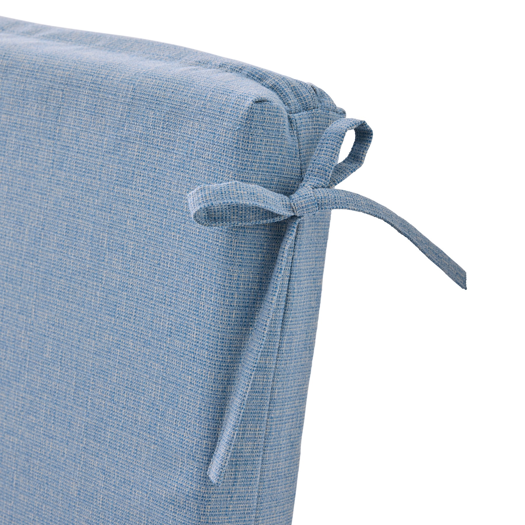 Better Homes & Gardens 44 in x 20 in Outdoor Chair Seat Cushion, 1-Piece, Light Blue