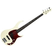 Peavey Milestone 4 Ivory 4-String Electric Bass Guitar with Powerplate