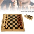 thumbnail image 4 of Juego de ajedrez de madera de 9-13 "3 en 1 damas plegables Chessmen Classic Los 24x24x3cm SM SunniMix juego de mesa de ajedrez, 4 of 8