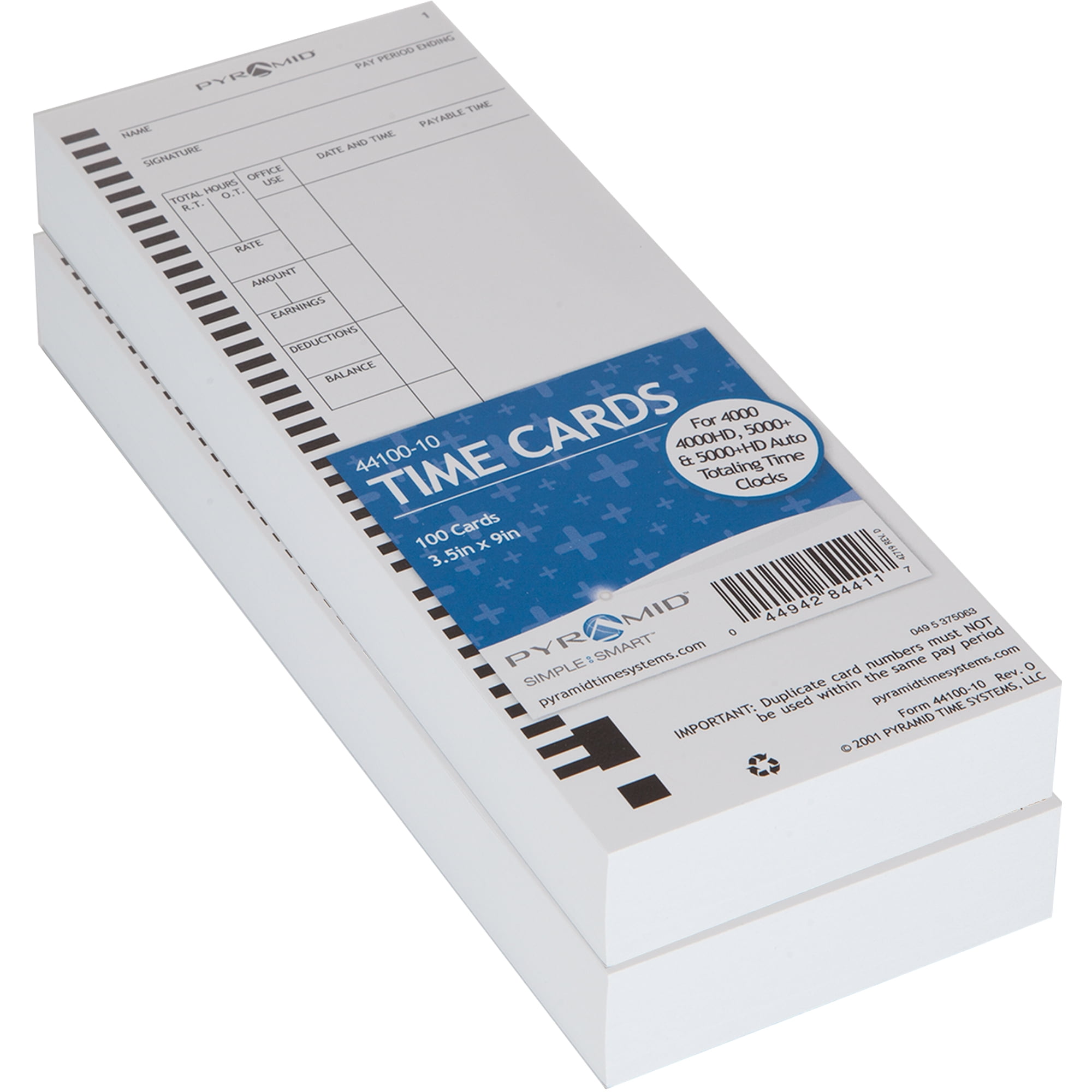 Pyramid 44100 10 Genuine Time Cards For 4000 4000Pro 4000HD 5000 And pyramid-44100-10-genuine-time-cards-for-4000-4000pro-4000hd-5000-and