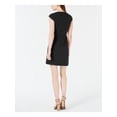 thumbnail image 2 of BAR III Womens Black Short Sleeve V Neck Mini Cocktail Sheath Dress 6, 2 of 2