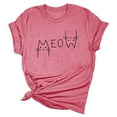 thumbnail image 5 of Bibifish Womens T-Shirts Casual Short Sleeve Cat Print T-Shirt Summer Crewneck Trendy Soft Ladies Graphic Tee Tops, 5 of 5