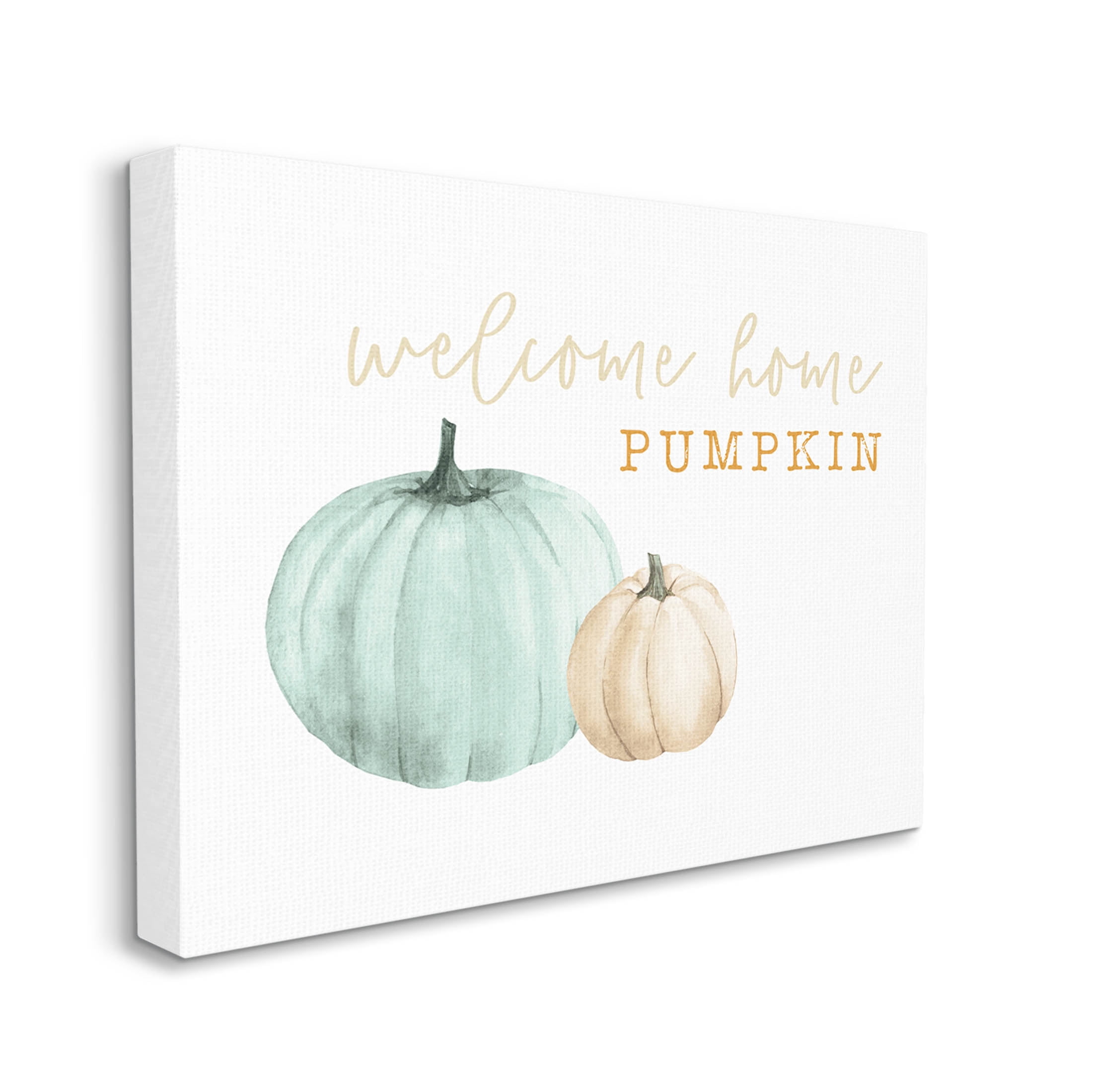 Stupell Industries Welcome Home Pumpkin Phrase Graphic Art Gallery Wrapped Canvas Print Wall Art, Design by Dogwood Portfolio