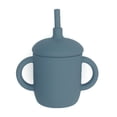 thumbnail image 2 of Tazas Vasos de silicona 2 en 1 para bebés con pajita y tapa para taza de refrigerio Vasos de silicona para bebés pequeños Taza de entrenamiento con asas Vaso con pajita a prueba de derrames Sin BPA Ap Abanopi Tazas, 2 of 7