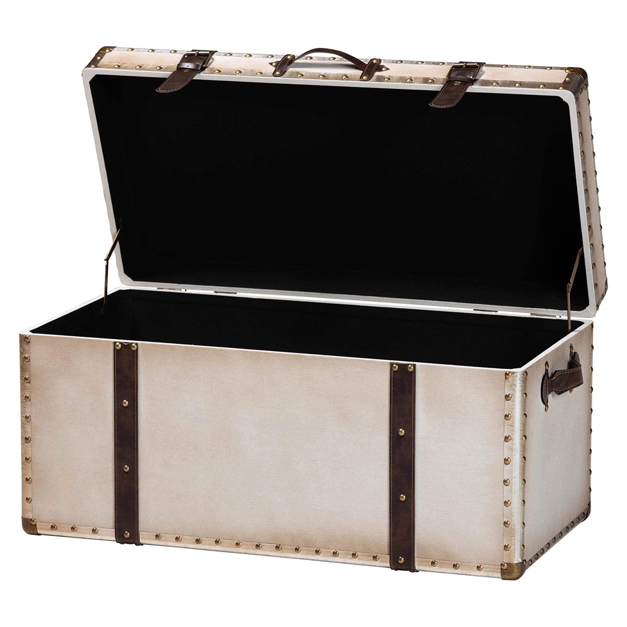 Baxton Studio Nevio Vintage Storage Trunk, Black
