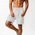 thumbnail image 5 of EOYWHK Mens Work Shorts with Pockets Elastic Waist Stretchy Work Shorts for Men Soft Lightweight Breathable for Casual Lounge Home Beige, Size L, 5 of 9