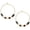 Black, variant on Natural Stone Beaded Hoop Earrings for Women, Boho Handmade Lightweight Hypoallergenic Trendy Summer Beach Accessories Fashion Jewelry Gift[n9015]
