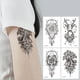 thumbnail image 3 of Pegatinas de tatuajes temporales para el cuerpo, brazo, maquillaje facial, tatuaje extraíble, corazón de amor, escorpión, flecha, pegatina con patrón de trébol de cuatro hojas, 3 of 4
