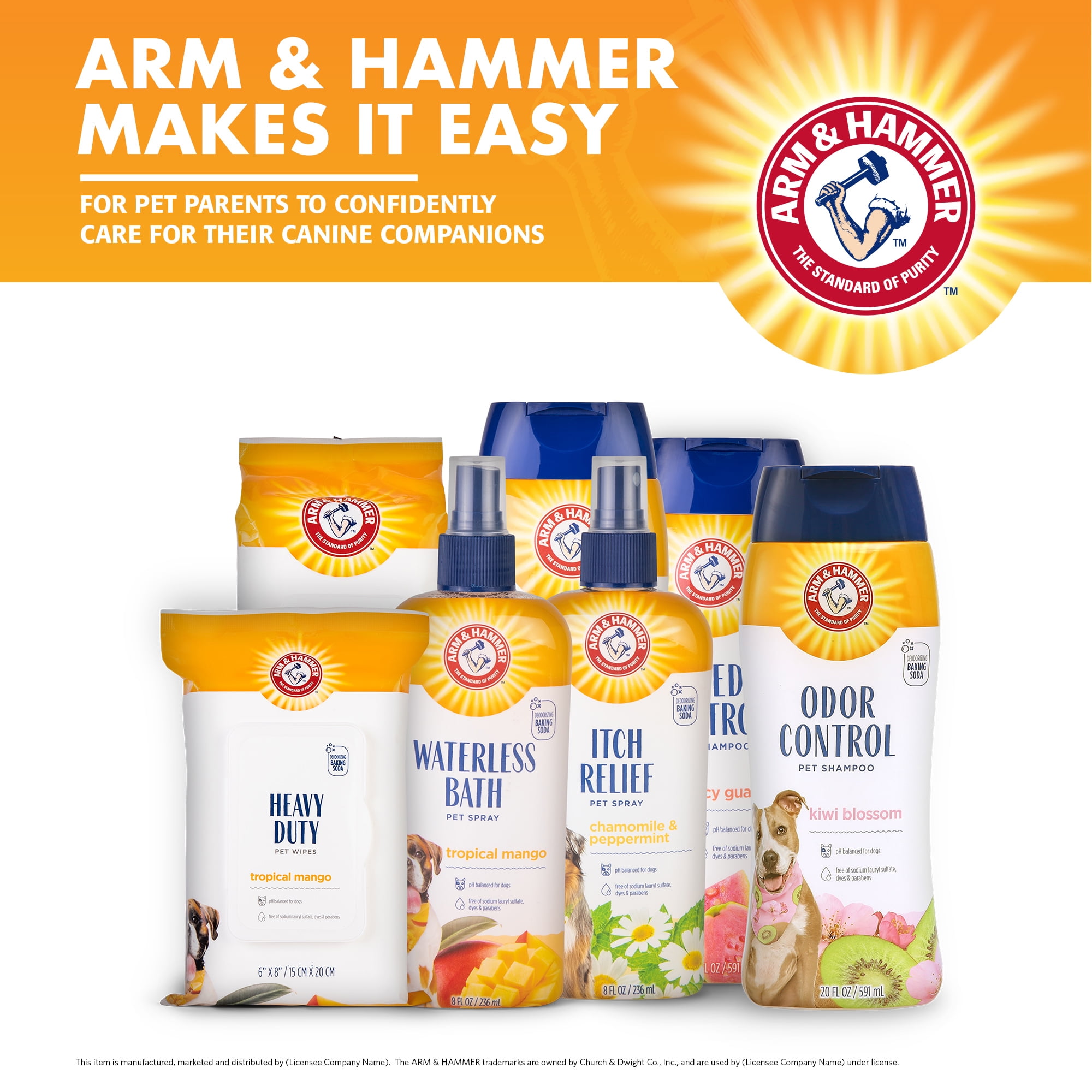 Arm & Hammer Heavy Duty Multi-Purpose Dog Wipes with Tropical Mango Scent, 100 Count