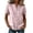 Pink, variant on Cowsor Womens Mandarin Collar Cotton Linen Button Down Shirt Short Sleeve Split V Neck Loose Fit Casual Blouse with Chest Pocket Lightweight Breathable Daily Wear Summer Spring Basic Tops