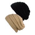 thumbnail image 1 of Bonnet Tricoté pour Femmes (2 PACK), Noir/or, 1 of 1