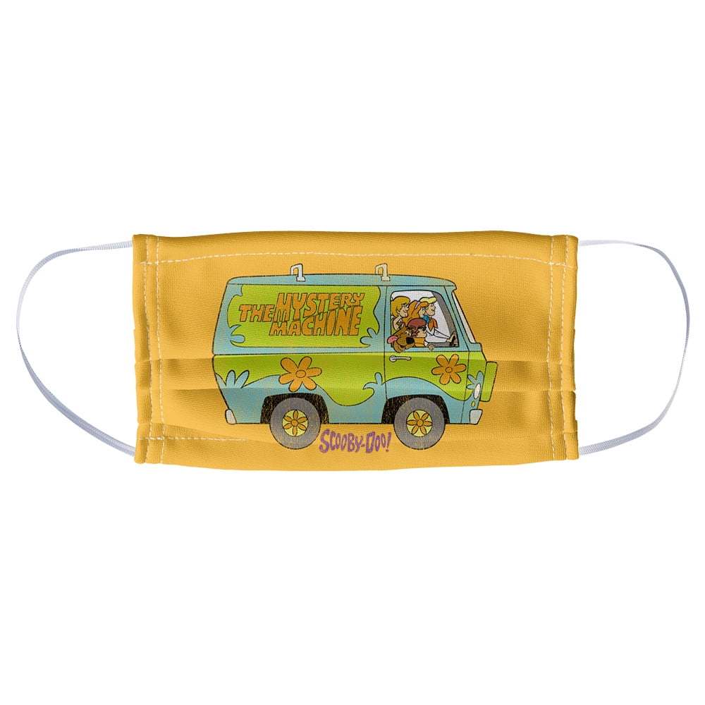 Scooby-Doo The Mystery Machine Driving 1-Ply Reusable Face Mask Covering, Unisex