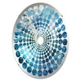 thumbnail image 2 of Designart "Fusion of Marine Blue and White IV" Ocean Radial Dot Round Wall Mirror - Coastal Oval Printed Decorative Mirror - Multiple Color Options, 2 of 5