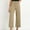 *Khaki, variant on Womens Wide Leg Jeans，High Waisted Stretchy Baggy Loose Denim，Casual Pants with Pockets Black,Womens Plus L