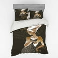 thumbnail image 2 of Ambesonne African Bedding Set 3 Pcs, Lady in Ethnic Ornaments, Twin, Taupe Pale Brown, 2 of 3