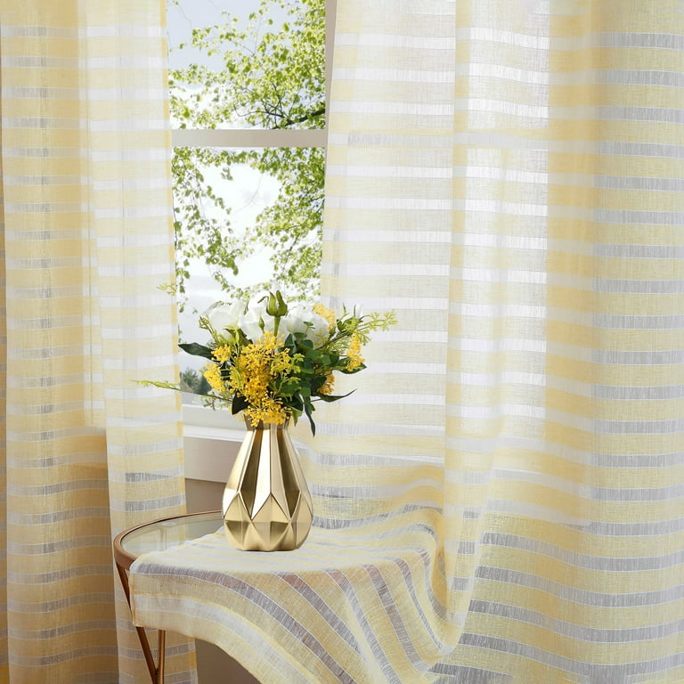 Horizontal striped sale curtains