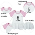 thumbnail image 2 of Get Milk Or Cry Trying Funny Dresses For Baby, Newborn Babies Skirts, Infant Princess Dress, 0-24M Kids Graphic Clothes (Pink Raglan Dresses, 0-6 Months), 2 of 5
