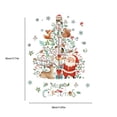 thumbnail image 3 of Christmas Window Decorations Set Featuring Santa Tree Snowman Snowflake Deer Designs PVC Self-Adhesive Stickers For Indoor Use, 3 of 6