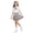 Gray 1, variant on HAOTAGS Outfit Sets for Girls, School Uniform Short Sleeve Collared Top Pleated Skirt Set with Brooch School Outfit Sets Pink Size 7