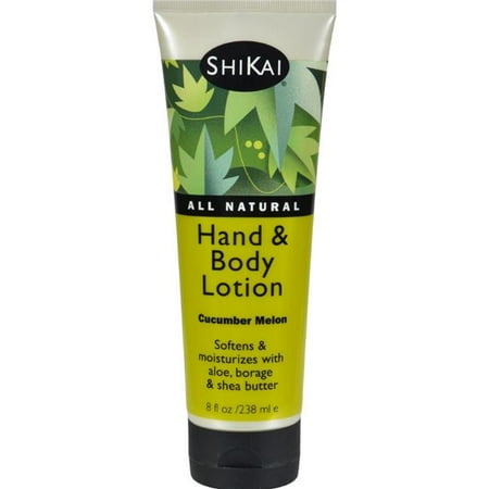 Shikai Hand Body Lotion - Shikai Products HG0163741 8 fl oz All Natural Hand & Body Lotion - Cucumber Melon