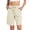 #2027:1 Pack, Creamy White, variant on Women's Casual Comfy 9" Bermuda Shorts Yoga Walking Running Drawstring Shorts with Pockets