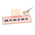 thumbnail image 2 of jifengmusical Piano de 37 teclas, juguete educativo para niños pequeños, ideal para cumpleaños. Rosado, 2 of 6