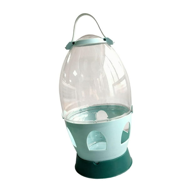 Dispensador de agua para palomas, comedero, recipiente para agua, bebedero para aves, para codornices 4L Verde 32.5cmx21cm