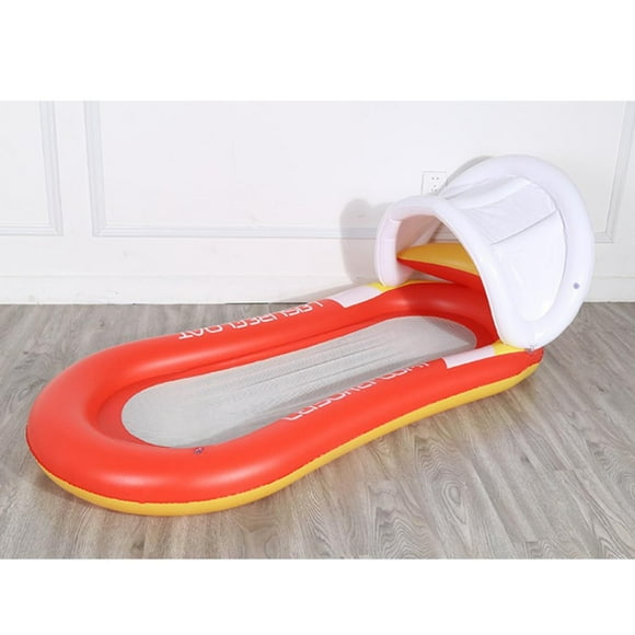 Inflatable Hammock Float Lounges Swimming Bed Portable Swimming for Alduts 63x35 Inch , red, 160x90cm