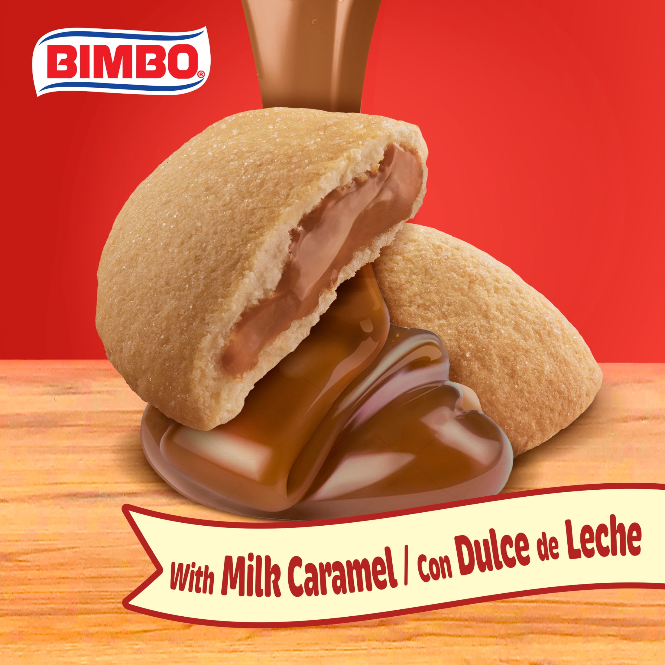 Bimbo Julitas Milk Caramel Filled Pastries, 4 twin packs, Sweet Empanadas, 11.28 oz Multipack