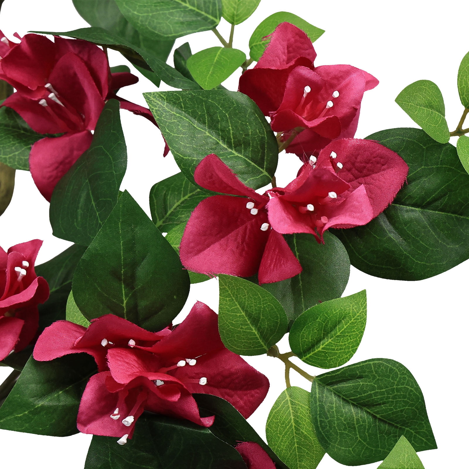 7FT Artificial Bougainvillea Tree with Realistic Rose Red Silk Flowers, Tall Faux Flowering Plant in Pot for Indoor Outdoor Home, Living Room, Porch, Patio Decor