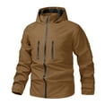 thumbnail image 2 of MADHERO Men's Lightweight Lined Hooded Waterproof Rain Jacket Windbreake jacket, 2 of 5