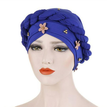 Fancyleo Muslim Women Turban Hat Solid Color Cap Hijab Headband Scarf Beanie Cap Hat Best Gift for Cancer Patient