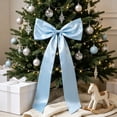 thumbnail image 6 of Racsoh Blue Large Bow Decoration, Satin Big Bow Ornament with Hanging Ribbon, for Curtain Tieback Door Wreath Wall Party Christmas Tree Decor (B), 6 of 6