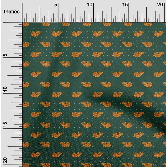 oneOone Organic Cotton Poplin Twill Fabric Fish Block Fabric Prints By Yard 42 Inch Wide