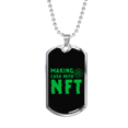 thumbnail image 1 of Making Cash With NFT Crypto Necklace Stainless Steel or 18k Gold Dog Tag 24" Chain, 1 of 8