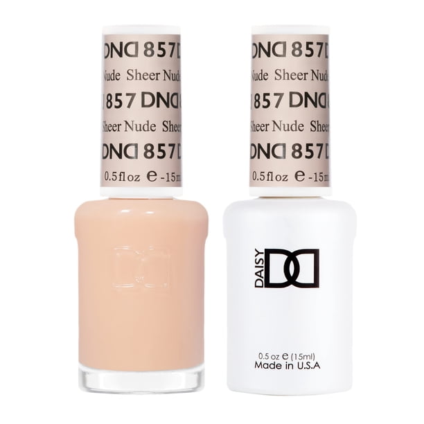 Set de esmaltes en gel DAISY DND Sheer Collection 857 Sheer Nude