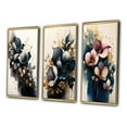 thumbnail image 3 of Designart "Deep Blue Calla Lilies in Bouquet IV" Floral & Botanical Framed Wall Art Set Of 3 - Blue Calla Lily Frame Gallery Wall Set For Home Decor, 3 of 6