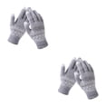 thumbnail image 1 of Qarigey Guantes de punto Estilo simple Envoltura de manos Cubiertas Envoltura de manos Calentador Accesorios de ropa Pantalla táctil gruesa Guante de Gris 2piezas Qarigey CBP468493, 1 of 6