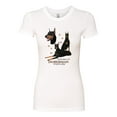 thumbnail image 2 of If It's Not a Doberman It's Just a Dog Gift | Womens Dog Lover Slim Fit Junior Tee, White, Medium, 2 of 3