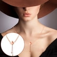 thumbnail image 2 of Collier pour Femmes Mode Design Spécial Diamant Acier Titane Brillant Collier Clavicule Collier Croisé, 2 of 5