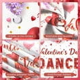 thumbnail image 4 of Red Heart Design Valentine Dance Banner Pink Cupcake Pattern Love Display Rose Decor Musical Note Romantic Backdrop for Valentine's Party Dance Evening Romantic Date, 4 of 5
