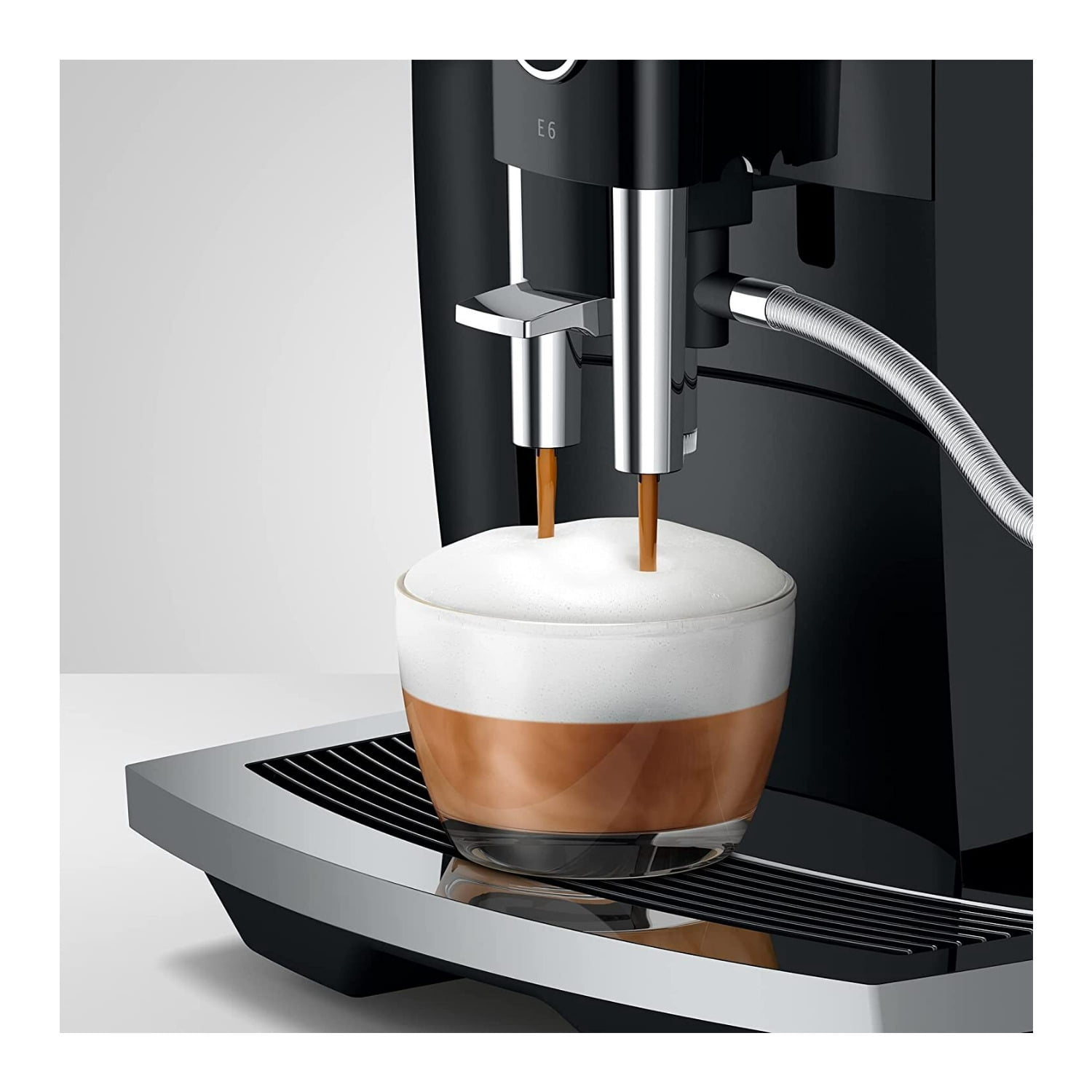 Jura 15622 E6 Automatic, Cost-Efficient Espresso Machine with Easy Cappuccino Function (Piano Black)