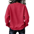 thumbnail image 5 of Binmer Women’s Rainbow Stripe Print Crew Neck Long Sleeve Sweatshirt, Loose Casual Pullover Top ,Sizes S-2XL, 5 of 6