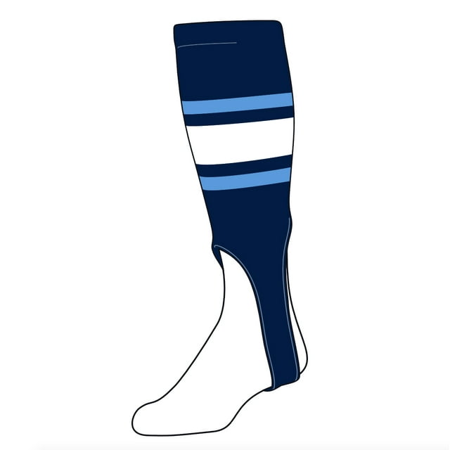 TCK Baseball Stirrups Large (300E, 7in) Navy, Baby Blue, White