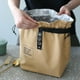 thumbnail image 4 of Bolsa térmica de lona con cordón, plegable y ligera, color verde, 4 of 5