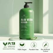 Botanic Hearth Aloe Vera Moisturizing Liquid Gel – 100% Pure Aloe, Enriched with Vitamin C for Dry & Itchy Skin – No Added Color, Fragrance, or Alcohol – 16 fl. oz