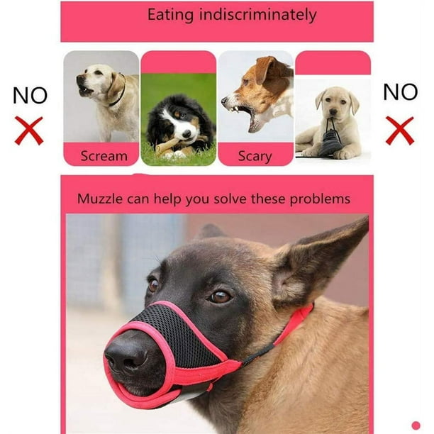 Dog Muzzle to Prevent Biting Barking and Chewing with Adjustable