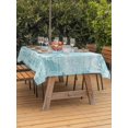 thumbnail image 3 of Outdoor Tablecloth with Umbrella Hole for Patio/Picnic/Party/Camping, Turquoise Coastal Waterproof Table Cloth Rectangle Table Cover Washable, Nautical Coral Starfish Shell Octopus Sea (54"x 80"), 3 of 8