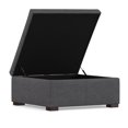 thumbnail image 5 of Gabbie 36"WD Contemporary Square Coffee Table Storage Ottoman in Slate Gray, 5 of 12